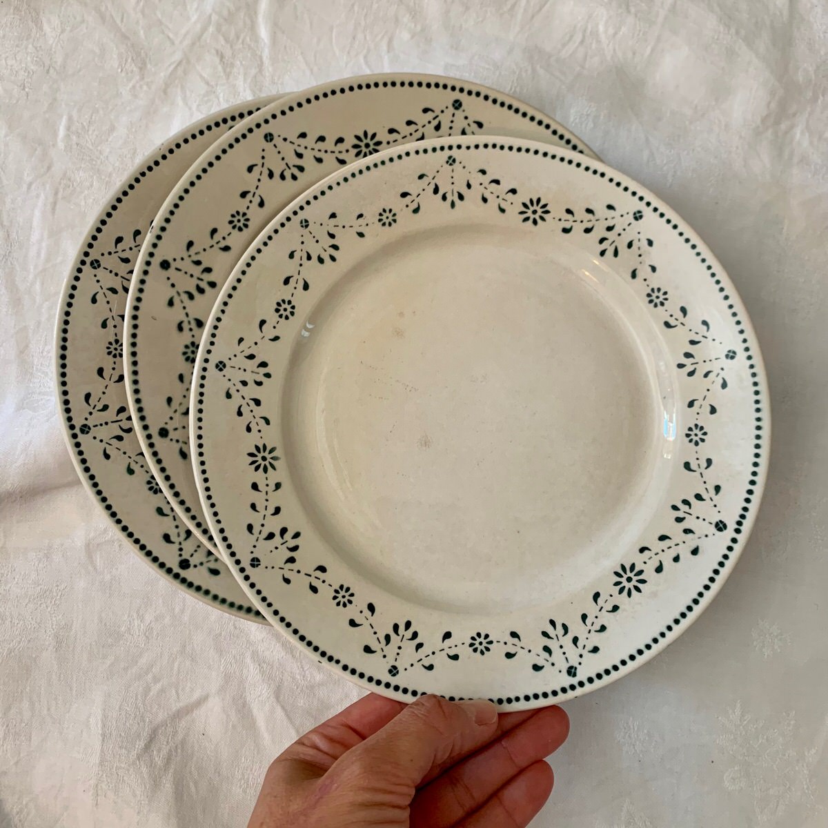 Plato llano Badonviller - Terre de Fer - Basset Antique-1 Plato llano Badonviller - Terre de Fer - Basset Antique